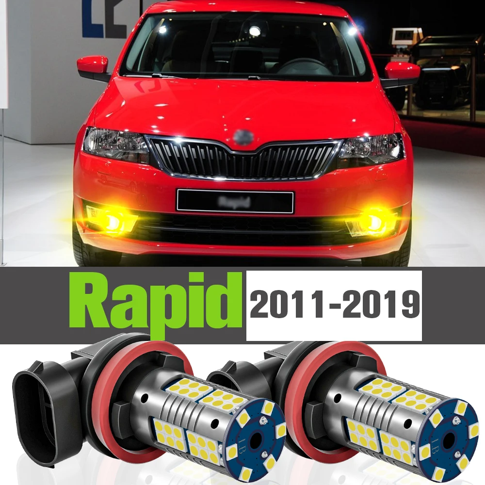 

2x LED Fog Light Accessories Lamp For Skoda Rapid 2011-2019 2012 2013 2014 2015 2016 2017 2018