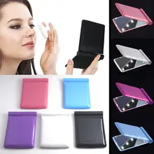 Women Small Vanity Makeup Mirrors with LED Light Handheld Foldable Double-sided Compact Pocket Hand Cosmetic Mirror Beauty Tools