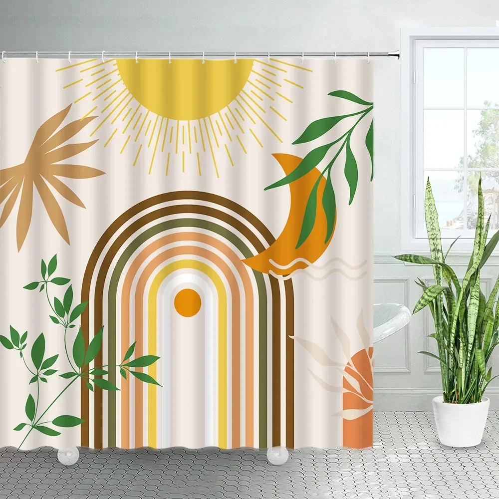 Абстрактная душевая занавеска среднего века наборы для ванной комнаты