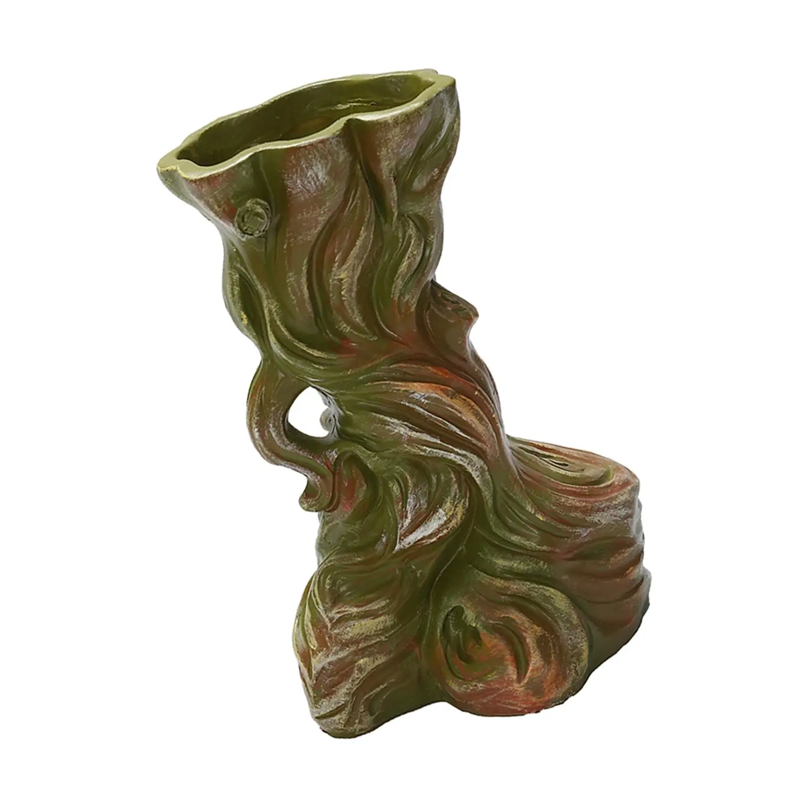 

Tree Stump Sculpture Vase Planter Flower Pot for Desktop Home
