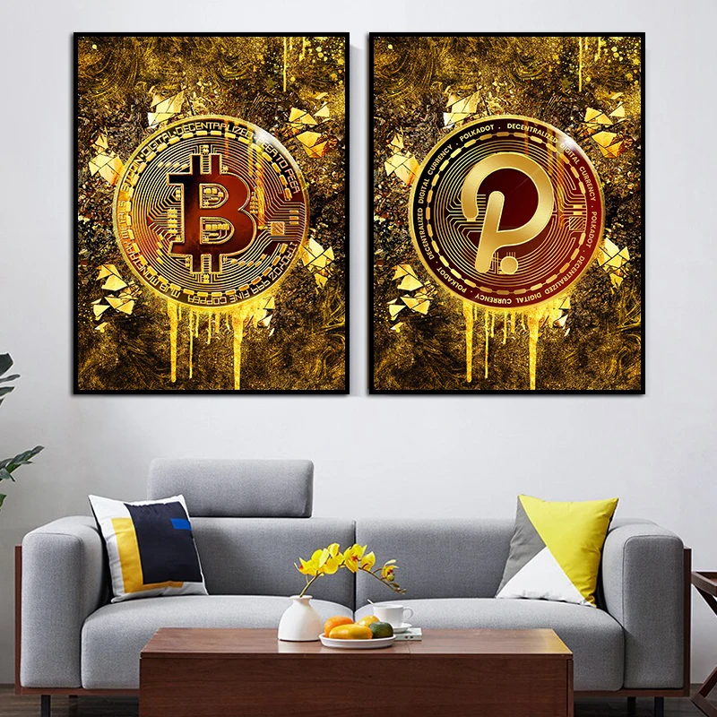 

Bitcoin Heavy Metal Style Canvas Picture And Poster Prints Collection Value For Office Use Living Room Decoration