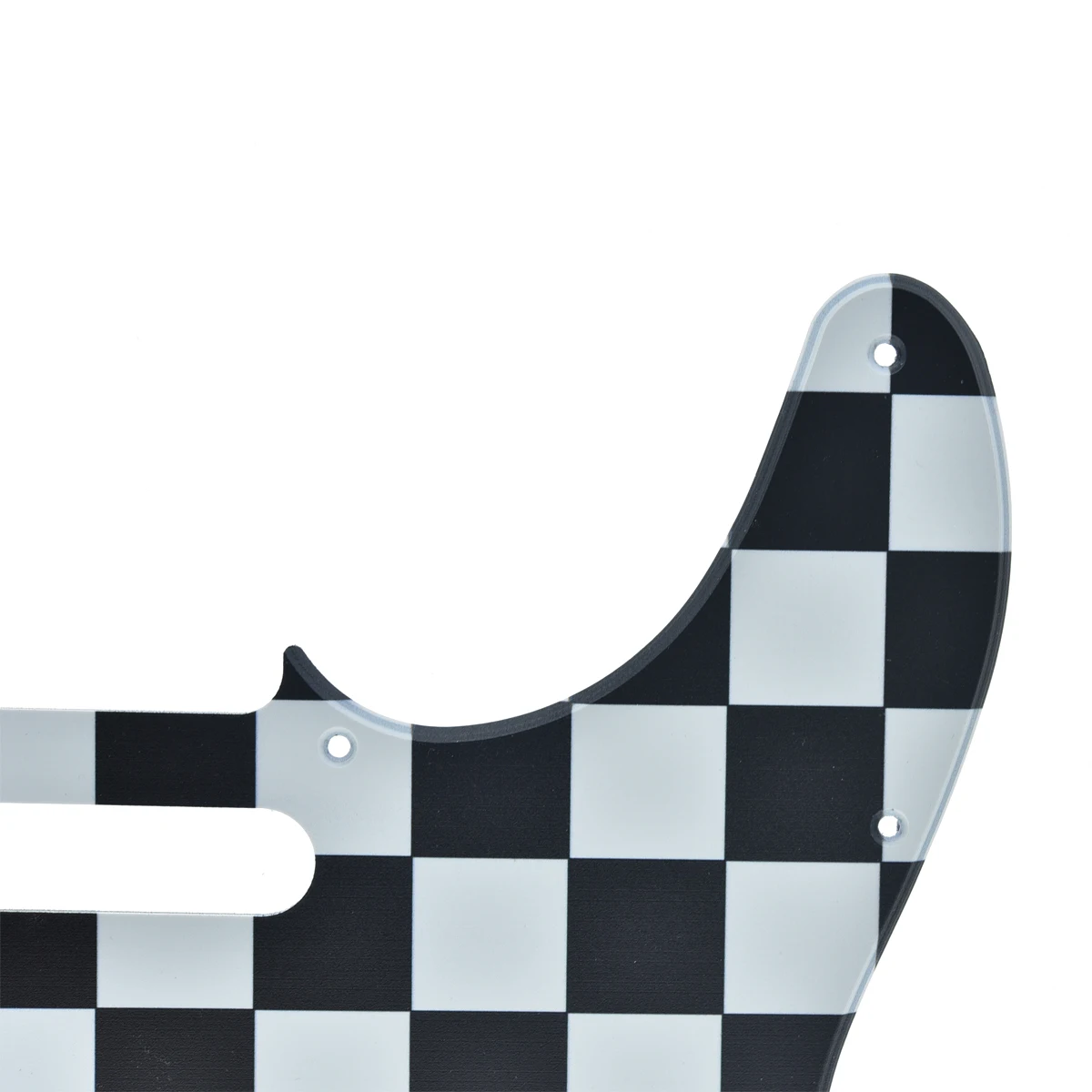 Фото Dopro 8 отверстия Tele Guitar Pickguard Tele скретч пластина подходит для американского/мексиканского FD Telecaster черная/белая сетка №2