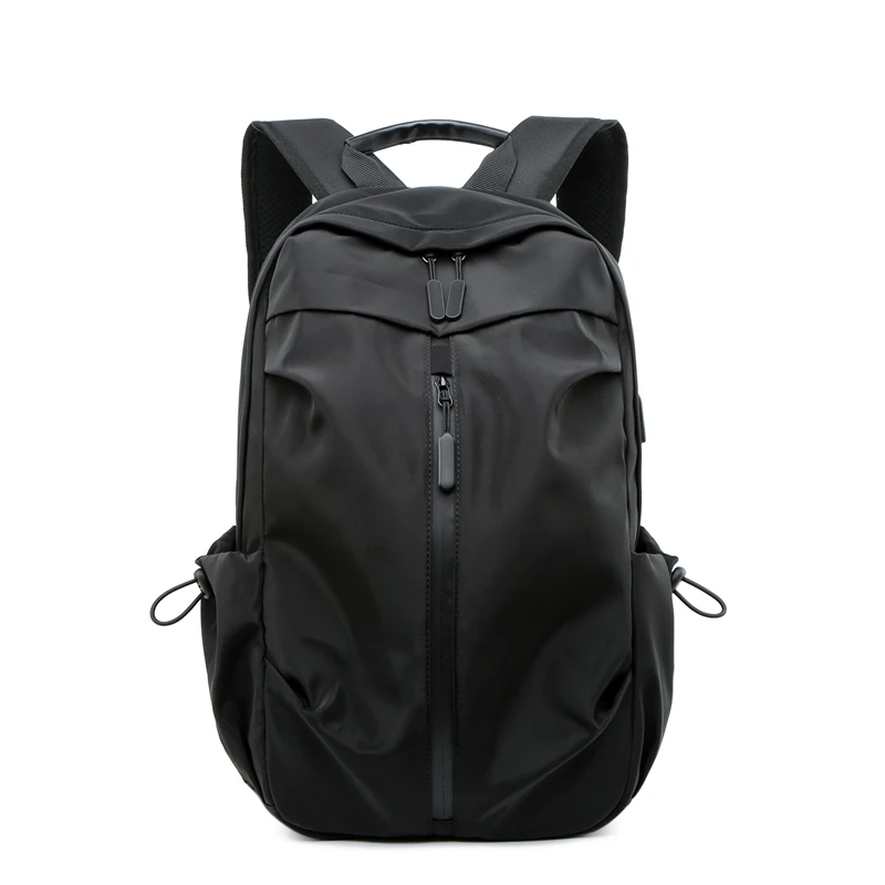 

Men's Backpack Black 2023 New Nylon Waterproof Outdoor Teens Sports Bag Male USB Business Travel Package Youth School Backbag