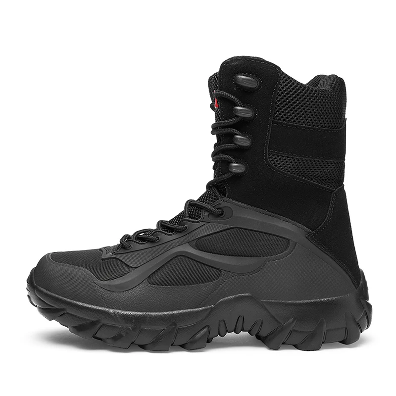 HIKEUP Famous Men Cross-Border Large Military Combat Boots Mountaineering Shoes Outdoor Field Training Boots