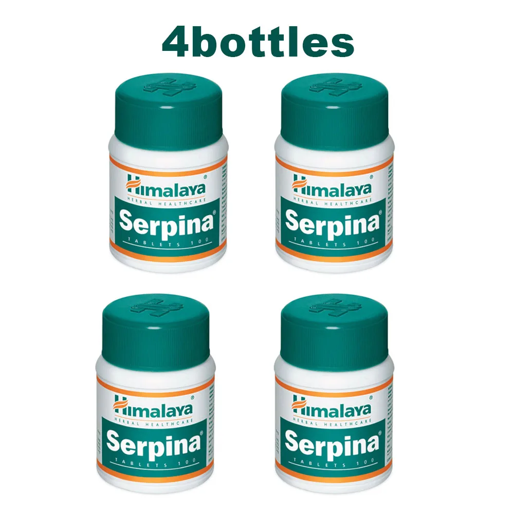 

4bottles Himalaya SERPINA 100% Ayurvedic Rauwolfia High Blood Pressure 100tabs/bottles