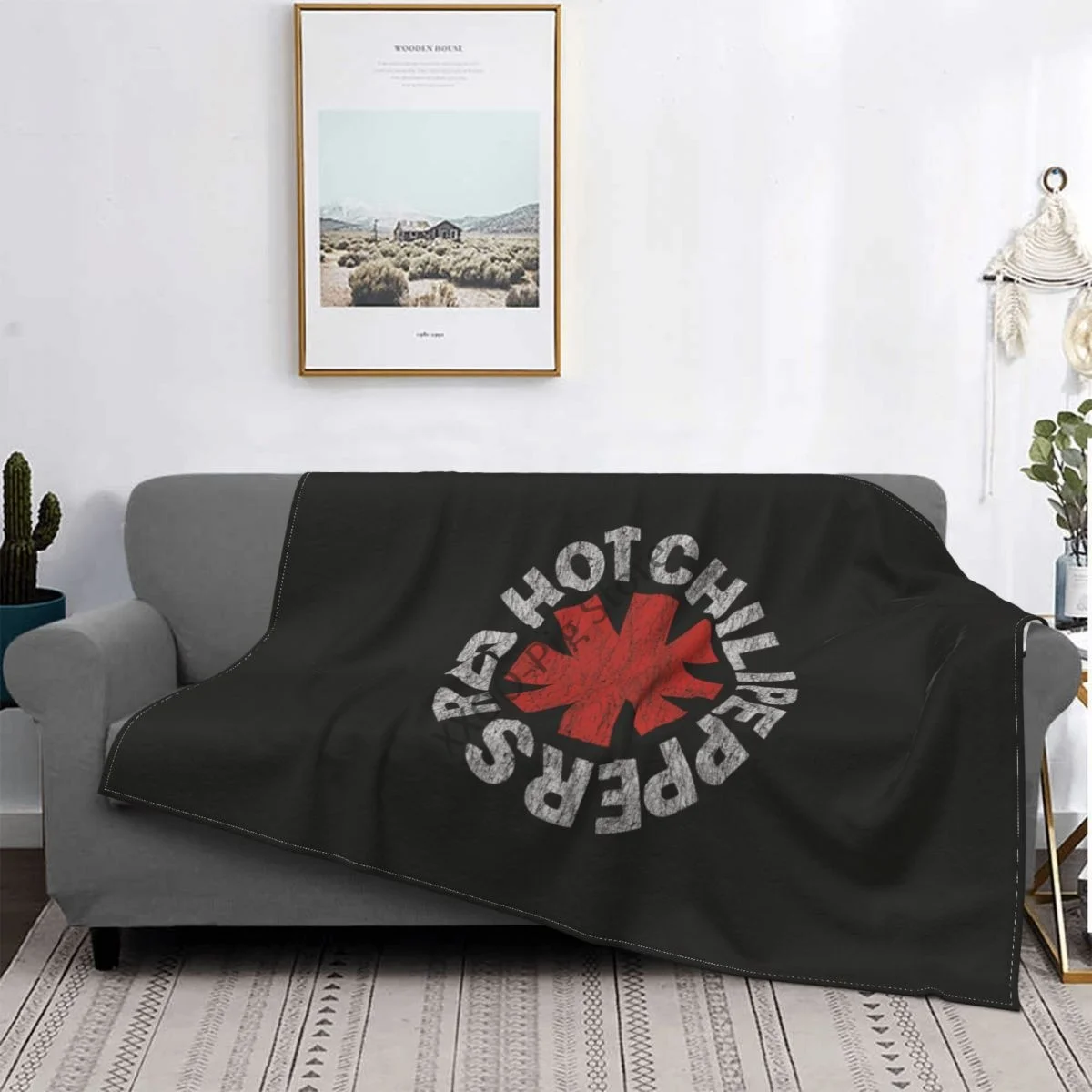 

Винтажные супертеплые мягкие одеяла, накидка на диван/кровать/путешествие с красным популярным логотипом Чили Cool Pepper