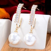 kellybola new womens earrings korean stud earrings for women vintage pearl dangle drop gold earring set 2022 trend earings