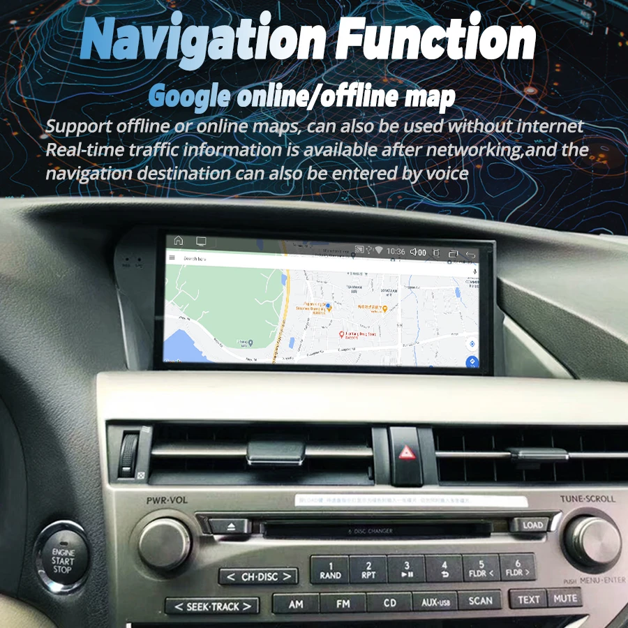 256 ГБ стерео Android 14 автомобильный радиоприемник для LEXUS RX 270 RX270 RX350 2009-2015