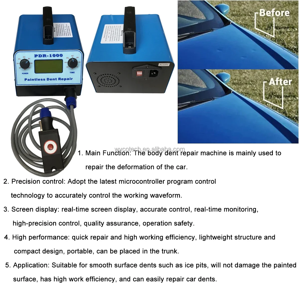 Модель PDR-1000 автоматический инструмент для ремонта вмятин на металле нагреватель