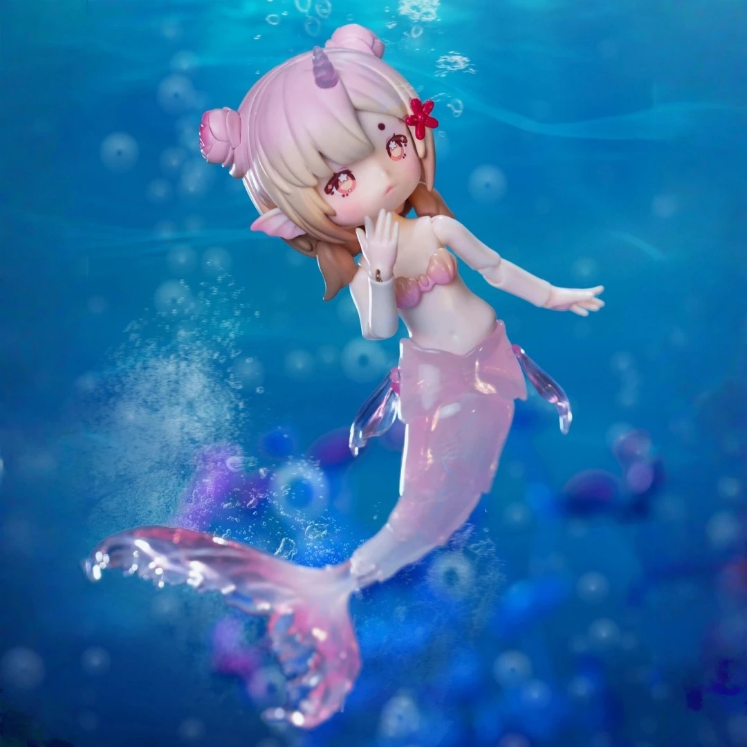Фото Оригинальная коллекционная фигурка Penny's Box Tidal Secret Language Series 1/12, BJD, в слепой коробке, милая модель русалки, украшение, игрушка, подарок №5