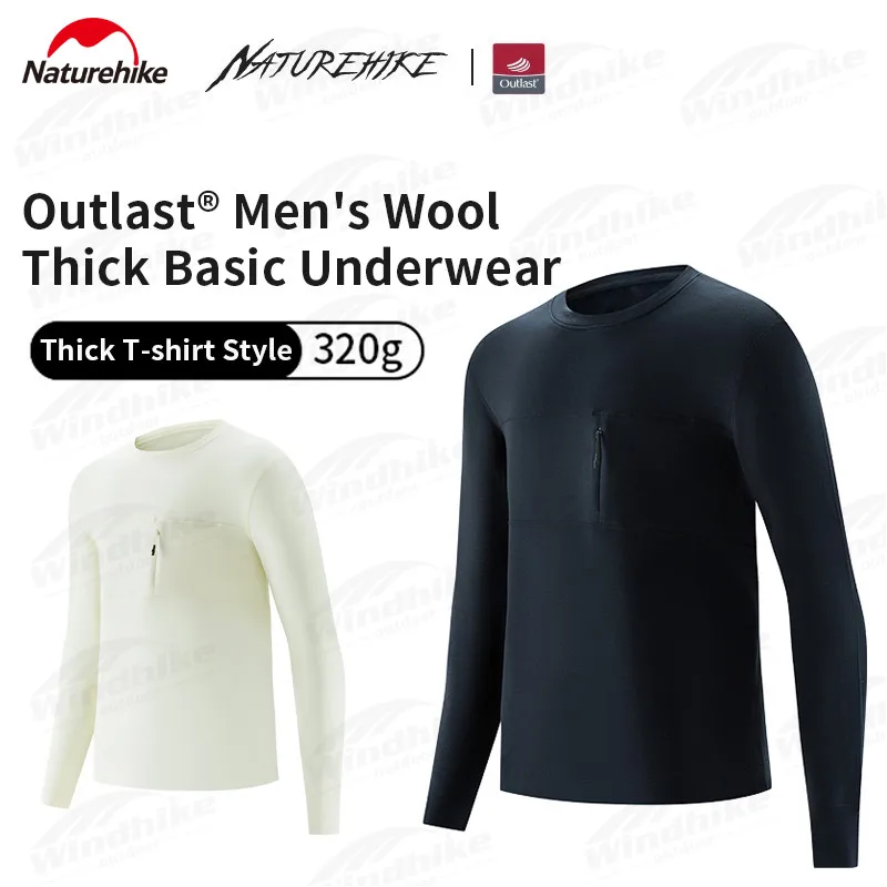 

Naturehike Winter Thickening Thermal Underwear Outdoor Keep Warm Soft Men Women Long Sleeve Round Neck Sportswear Top -15℃~ 5℃