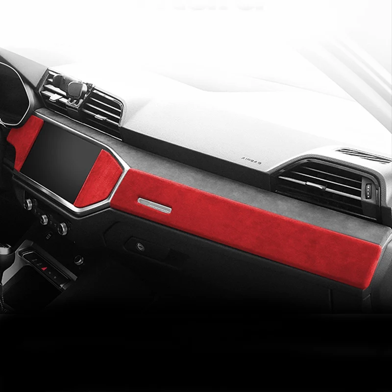 

Верхняя замшевая накидка на подлокотник автомобильной двери ручка переключения передач центральное управление защита внутренняя наклейка для Audi Q3 F3 RS 2019-2022 аксессуары