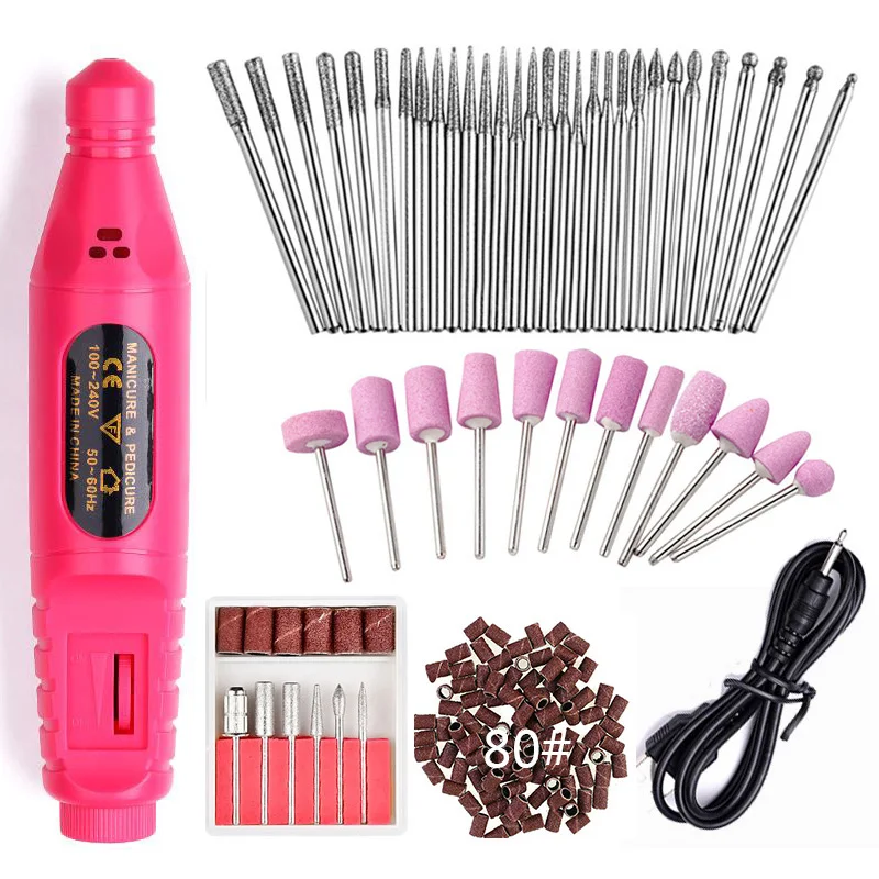 

Professional Machine Electric Nail Drill Bits Set Mill Cutter Nail Art Sanding File Gel Polish Remover Nail Tools Manicure