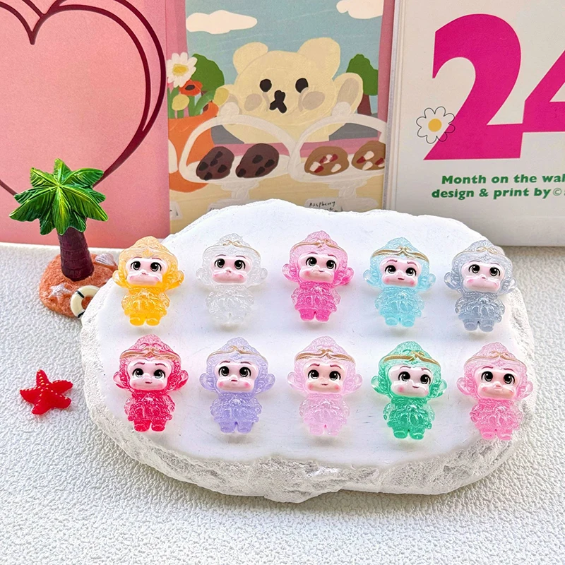 10 шт. светящиеся Мультяшные стоячие фигурки солнца Wukong микро пейзажная миниатюра