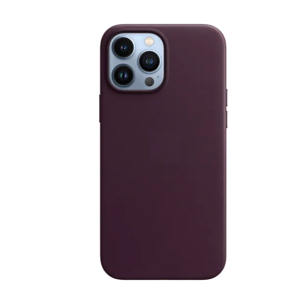 

Магнитный чехол из натуральной кожи с анимацией для iPhone 13, чехол для телефона iPhone13 Mini 13 pro max, темно-фиолетовый