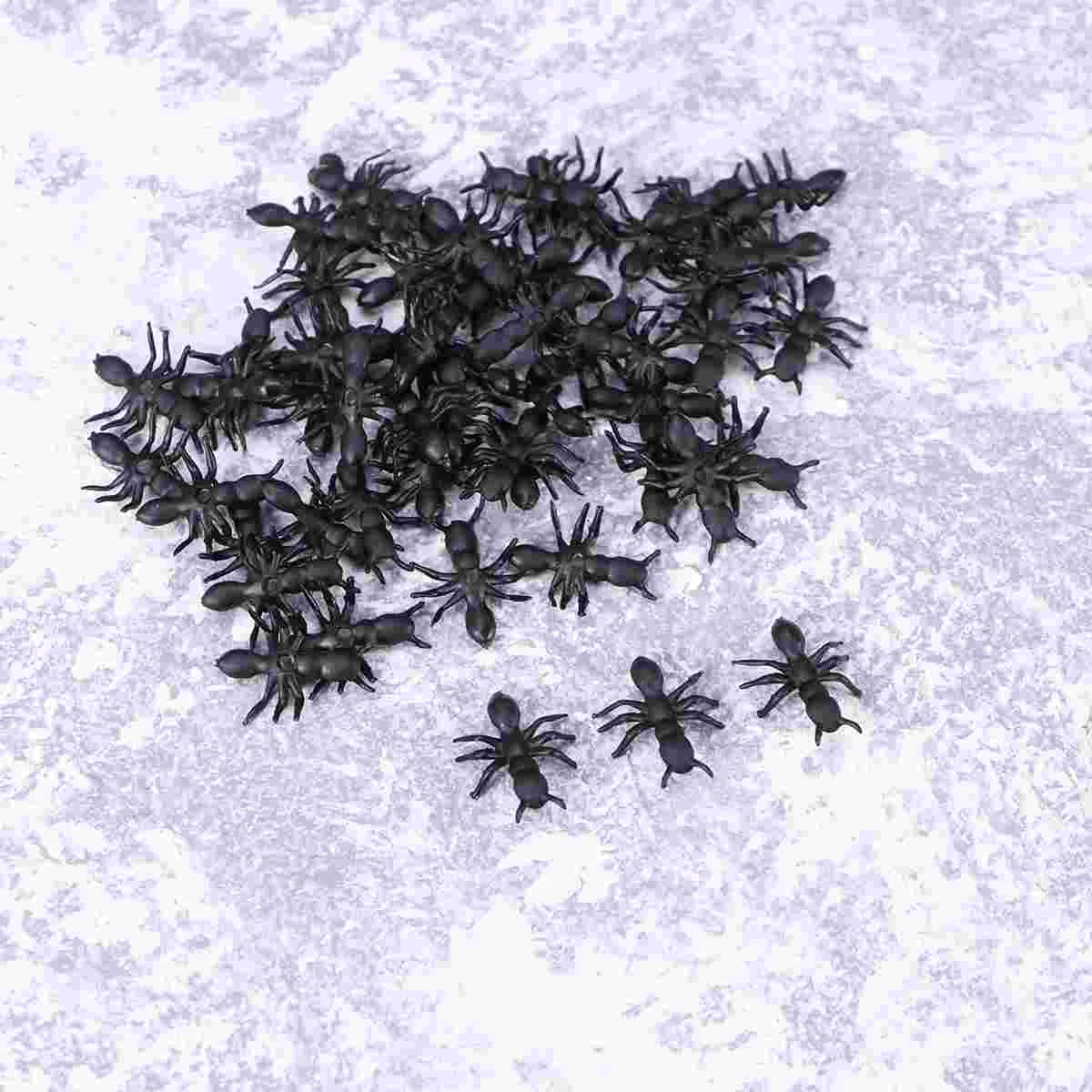 

Fake Ant 50Pcs Halloween Simulation Ants Plastic Realistic Ants Pranks Joking Toys Favors Decoration Props