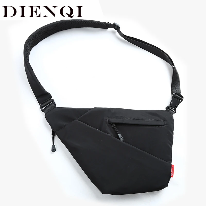 

DIENQI Waterproof Anti-theft Men Chest Bags Male Phone Sling Bag Breast Fanny Pack Slingback Side Crossbody Bag For Men 2021