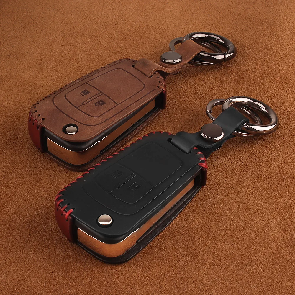 KEYYOU Genuine Leather car key cover case for Chevrolet Cruze Epica Lova For OPEL VAUXHALL Astra H Insignia J Vectra C Corsa | Автомобили