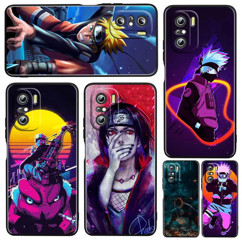 

Cartoon Naruto Akatsuki For Xiaomi Redmi K50 Gaming Pro 5G 10 9 9A 9C 9T 8 7 6 5 4X TPU Soft Black Phone Case Fundas Capa Cover