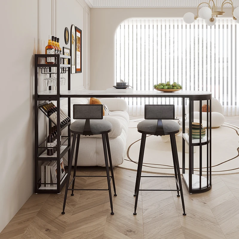 

Барный столик в скандинавском стиле для гостиной, домашний небольшой Балконный настенный разделительный барный столик, интегрированный стол rockboard и комбинированный стул