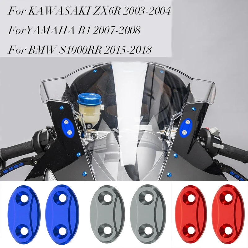 

For BMW S1000RR 2015-2018 Modified Motorcycle Rearview Mirror Remove Decorative Cover Aluminum Alloy Trim Base
