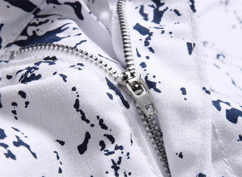 Men's Colorful Graffiti Printed Jeans Y2K Colorful Slim Fit Tapered Elastic Casual Pants Fashion Street Clothing Small Foot Pant