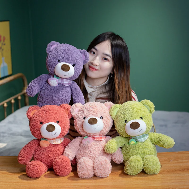 

40-60CM Kawaii Plush Fruit Bear Toys Cute Appease Teddy Dolls Nice Birthday Valentine's Gift for Children Girls Ex