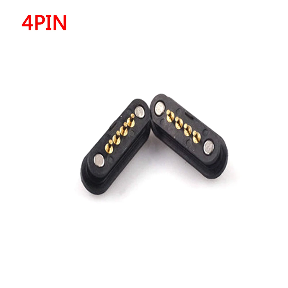 Купи 1Pair black waterproof DC Magnetic Pogo Pin Connector 2 Positions Pitch 2.5mm Spring Loaded Pogopin Male Female Contact Strip за 71 рублей в магазине AliExpress