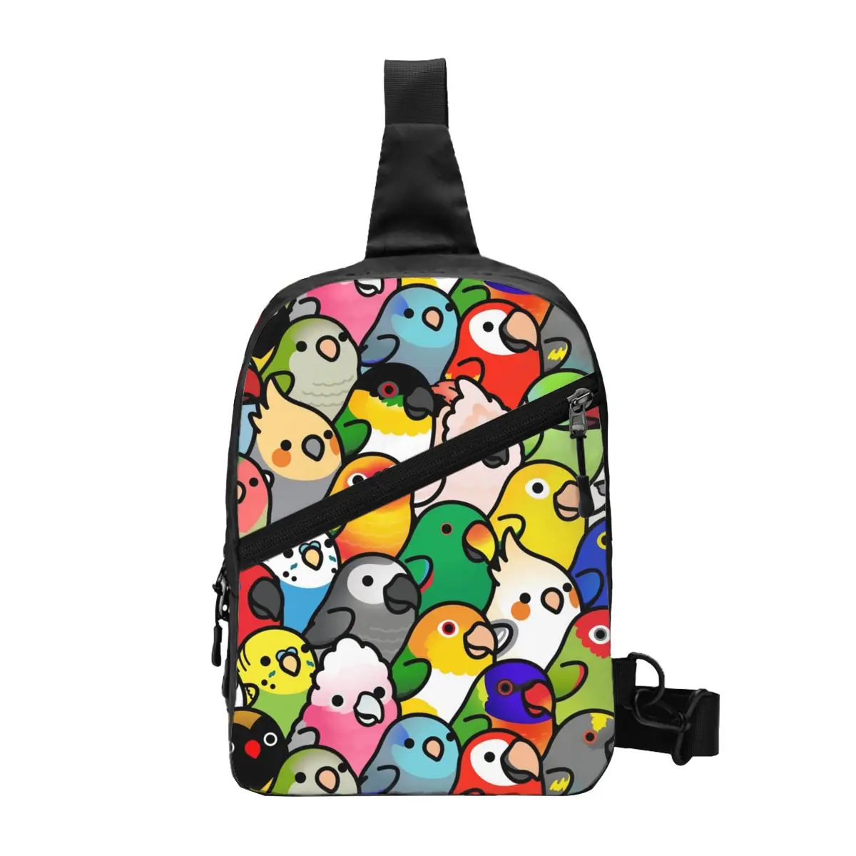 

Everybirdy Pattern Chest Bag Parrot Casual Shoulder Bags Men Phone Streetwear Sports Handbags