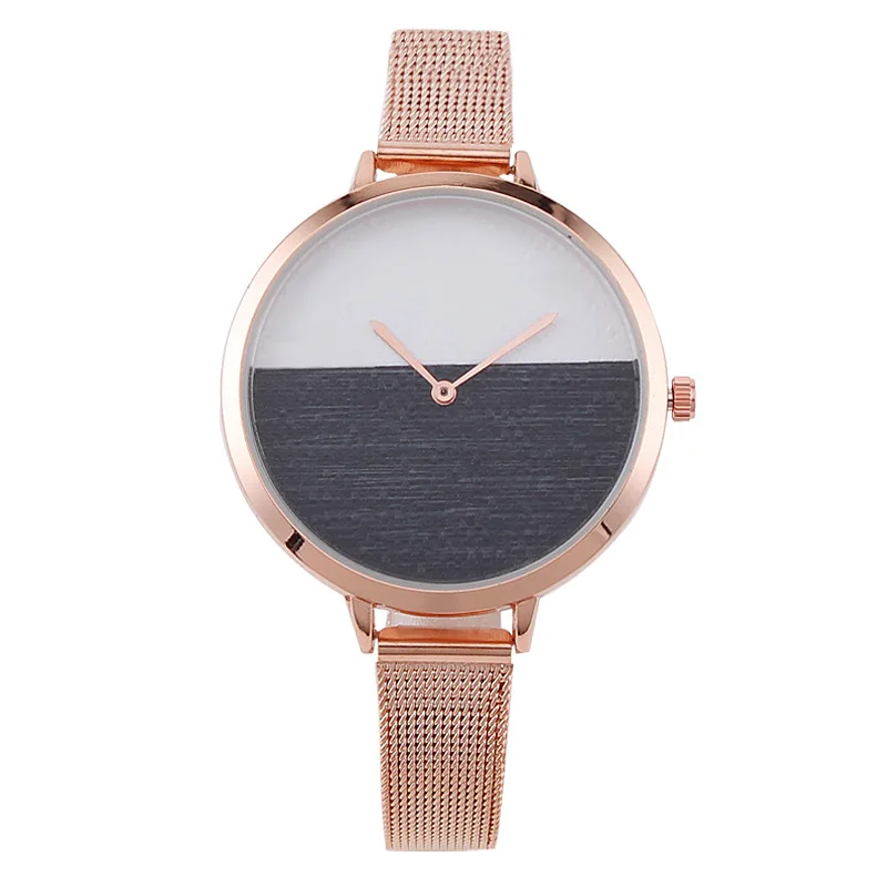 

Часы наручные женские кварцевые с большим циферблатом из нержавеющей стали