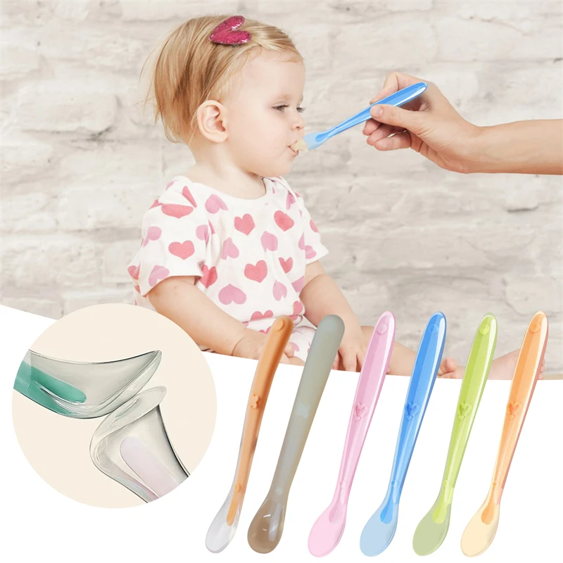 

Детская Мягкая силиконовая ложка с датчиком температуры, ложка, мягкая гибкая силиконовая ложка, детское питание, бытовая техника
