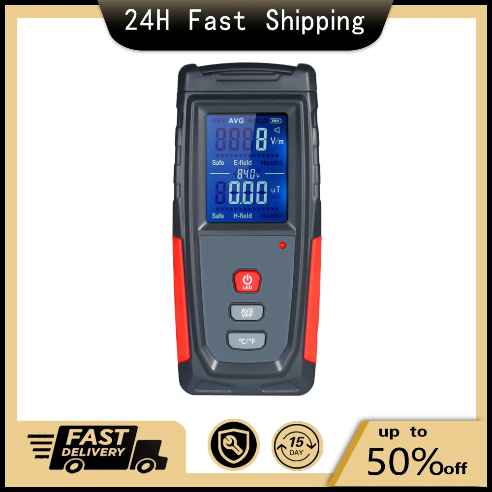 

WT3121 Handheld EMF Meter Mini Digital LCD EMF Tester Electromagnetic Field Radiation Detector Meter Dosimeter Tester Counter