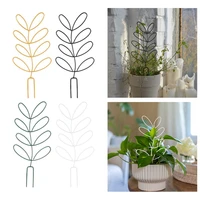 bracket plant support rack creative leaf shape elegant ornamental metal flower support for home diy plant stand support