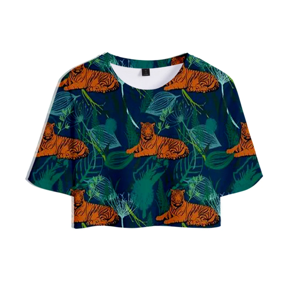 

2022LIANSHUO новый летний женский костюм модный Повседневный Топ с принтом зодиака тигра пикантная футболка с коротким рукавом брендовая одежда