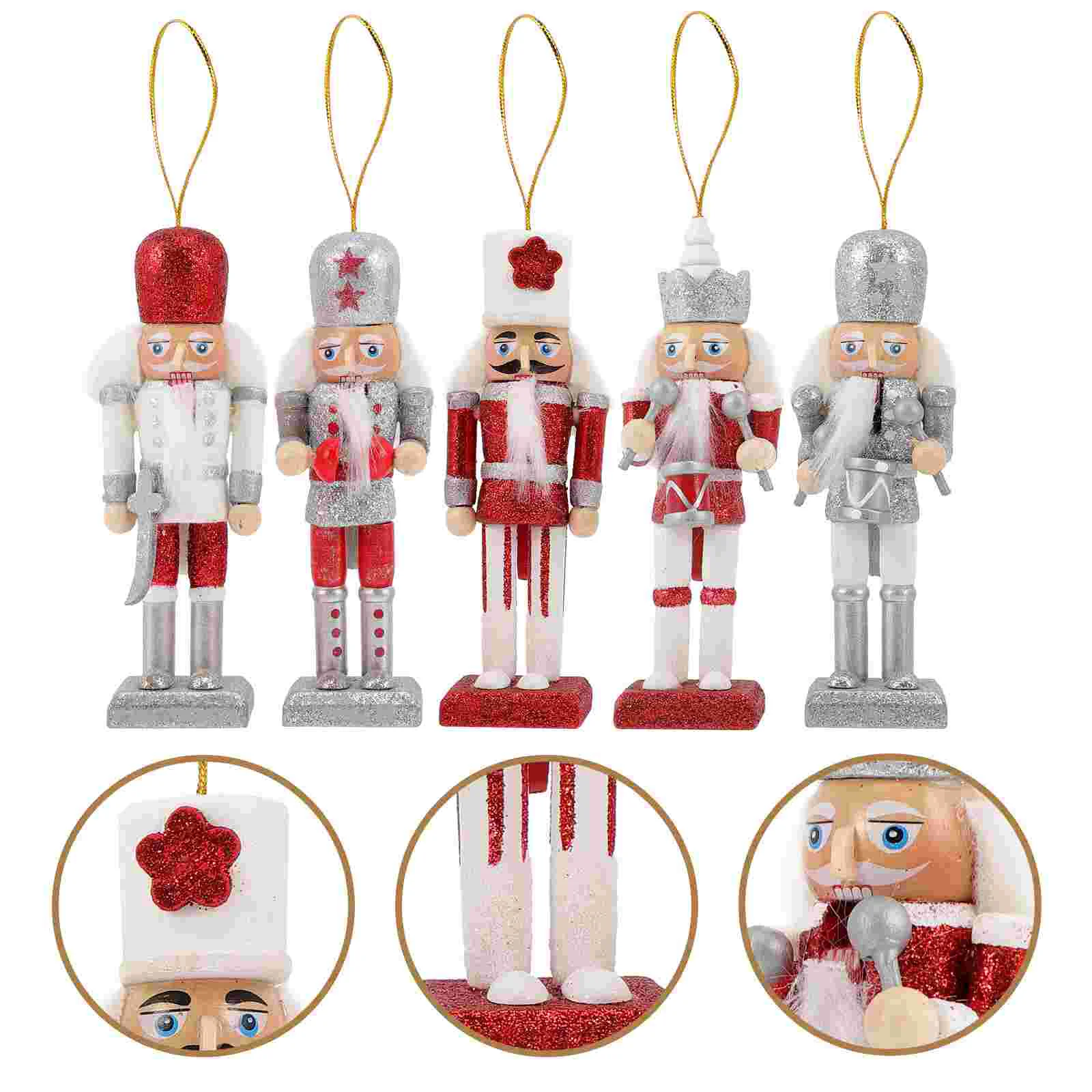 

Nutcracker Christmas Hanging Figures Decorationstree Wood Holiday Ornament Wooden Nutcrackers Decor Ornaments Craft Festival