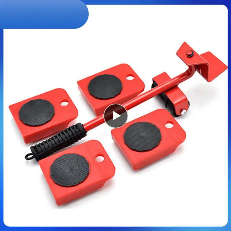 

Heavy Duty Furniture Lifter Transport Tool Furniture Mover Set 4 Move Roller 1 Wheel Bar For Lifting Moving Furniture Helper