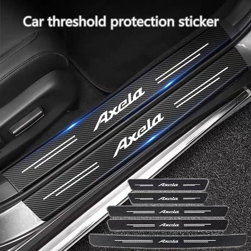 

Carbon Fiber Car Threshold Protective Film Anti Scratch Matte Black Nano Sticker For Mazda 3 M3 Axela 2014 2015 2016