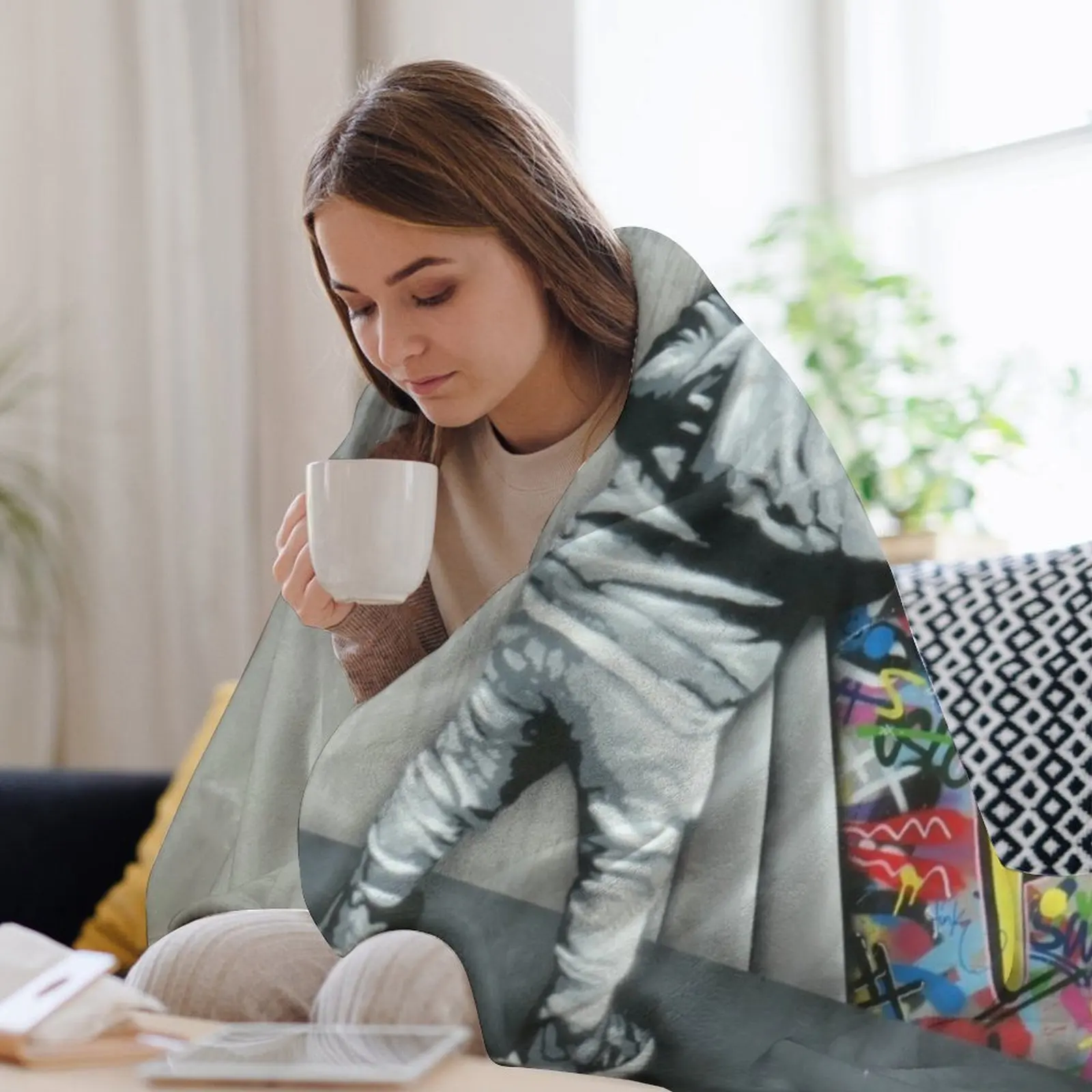 За шторкой — Martin Whatson (Wynwood Walls Edition) Одеяло Майами Мягкие большие лохматые одеяла