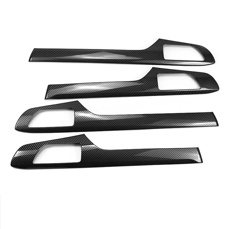 

4Pcs Carbon Fiber Door Handle Bowl Cover Inner Bowl Sticker Side Protector for Toyota Highlander Kluger XU70 2021 2022