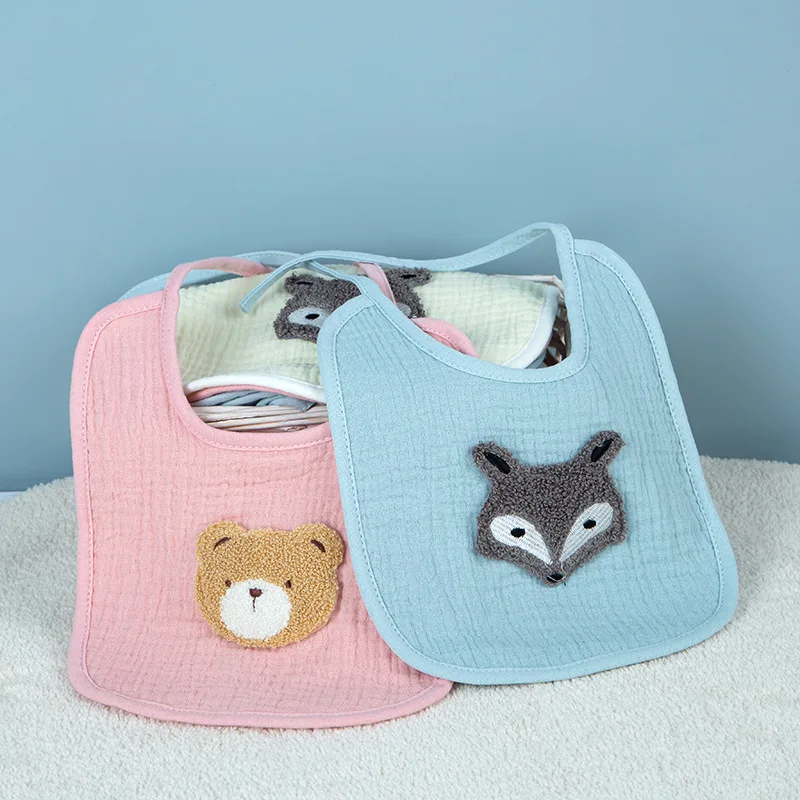 детские нагрудники с мультяшными животными