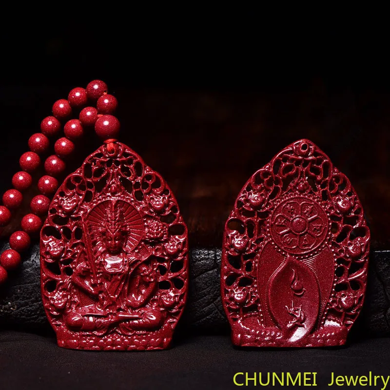 

Кулон из киновари Мужской Женский, из фиолетового золота, с песком, с подвеской