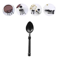 fashionable imagination ability sturdy doll house miniature alloy spoon for children mini spoon model doll house spoon