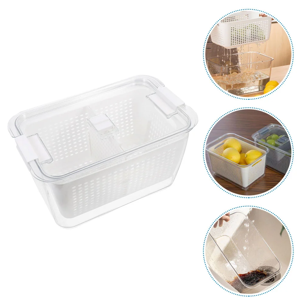 

Fridge Storage Container with Colander for Vegetable Fruit Berry Salad