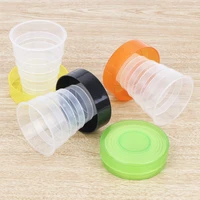 portable retractable telescopic collapsible cups water drinking tea cup for outdoor sport travel plastic folding cup