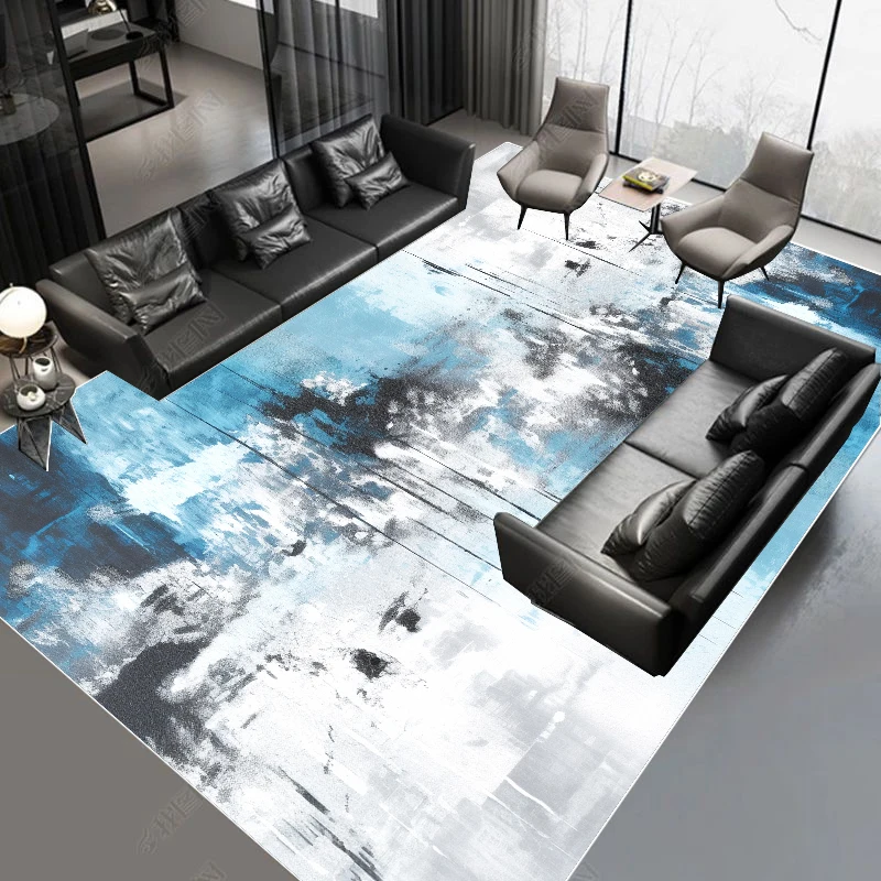 Скандинавский синий ковер для гостиной коврик украшения дома дивана детские