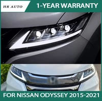 easy installation fit for nissan odyssey 2015 2021 led headlights modified three eye laser headlight headlight assembly