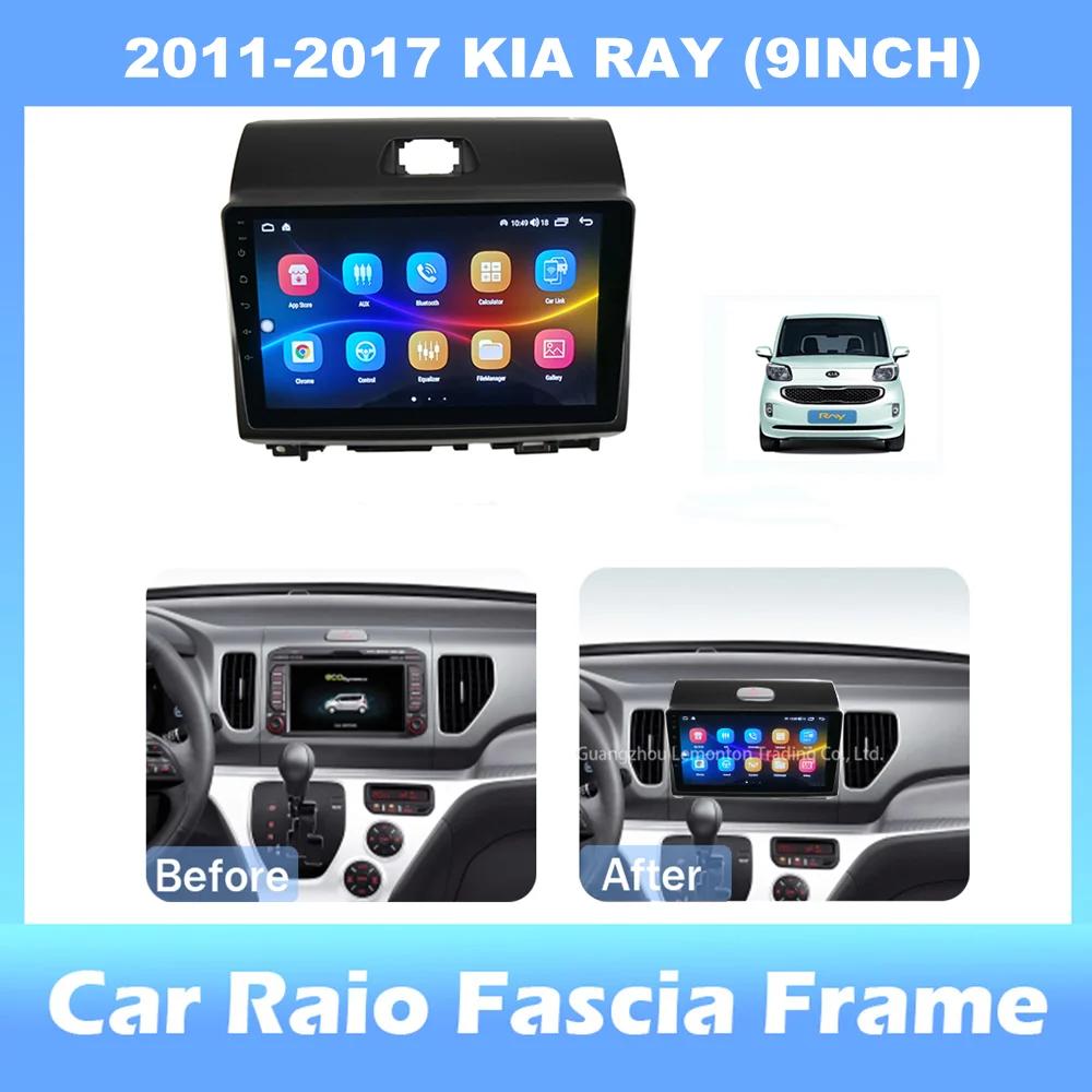 

9-inch 2din Car Radio Dashboard For KIA RAY 2011-2017 Stereo Panel, For Teyes Car Panel With Dual Din CD DVD Frame