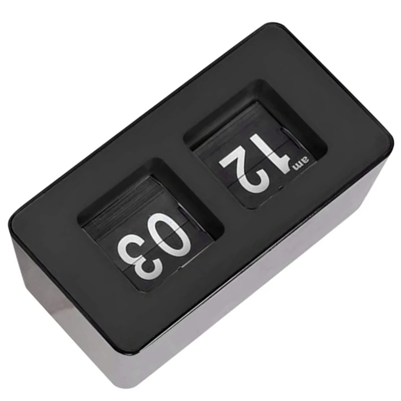 

Автоматические часы с откидной крышкой, классические ретро ностальгические часы, цифровые настольные часы с откидной крышкой для семейной ...