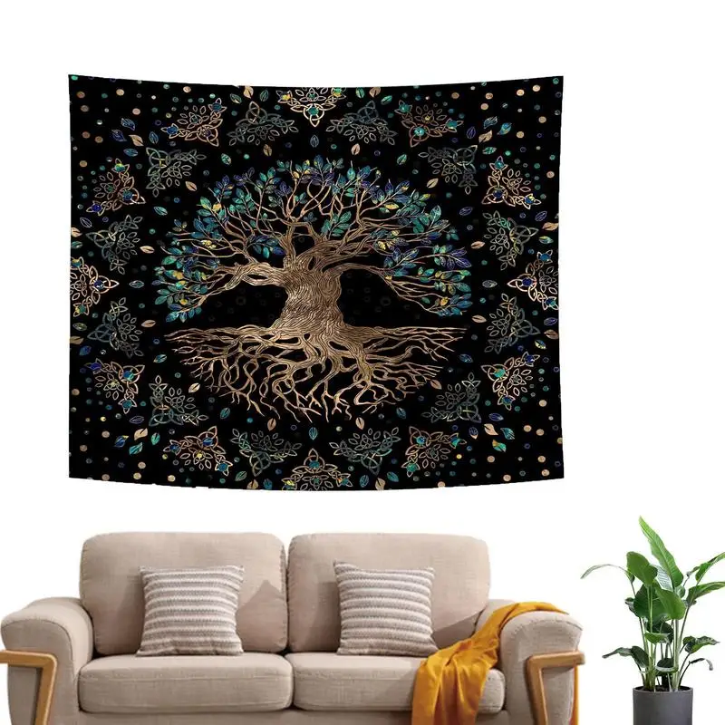 

Tree Tapestry Aesthetic Wall Decor Spiritual Tapestry Psychedelic Wall Decor Multi Purpose Tapestries To Use As Shawl Indoor