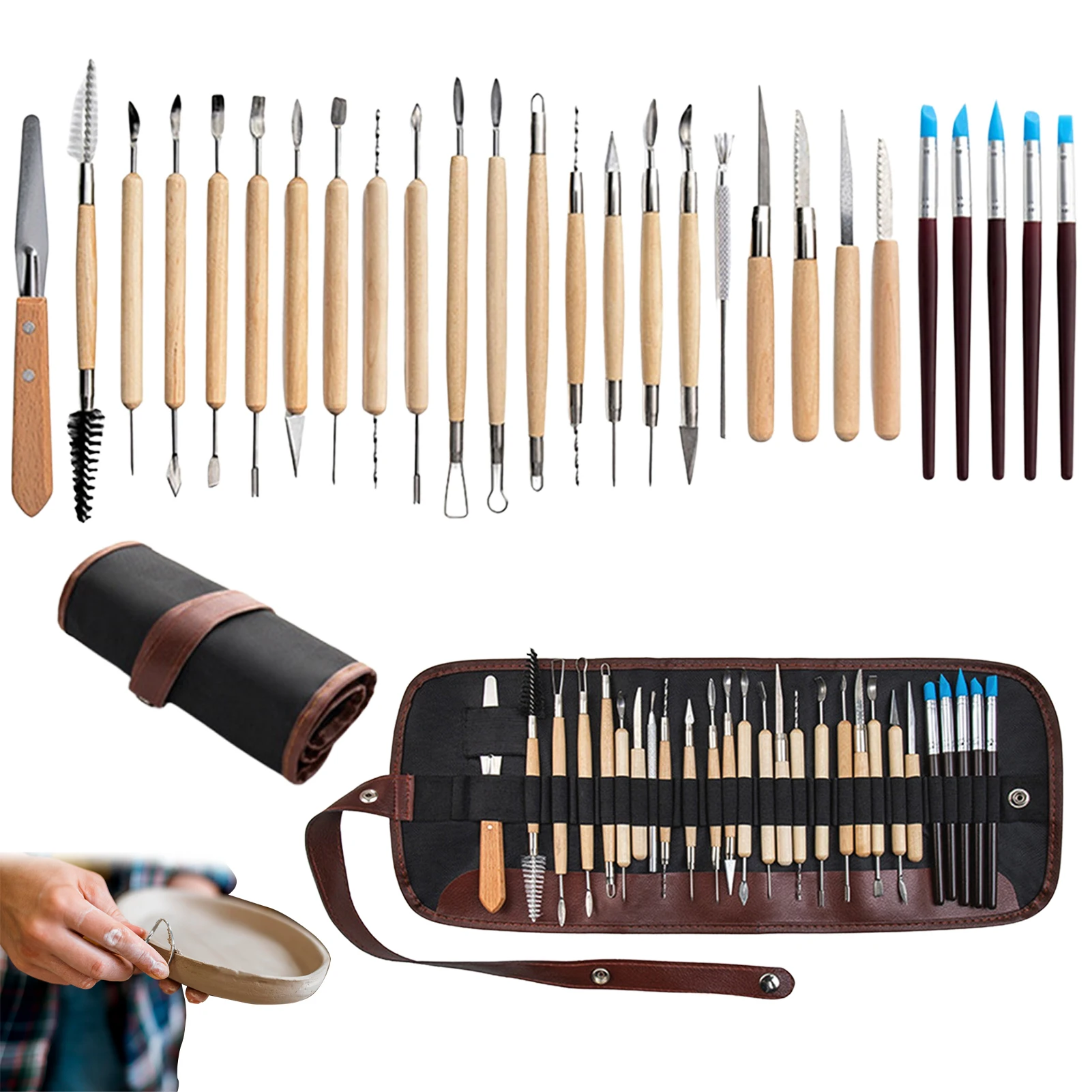 

Clay Tools Set Sculpting Kit Sculpt Smoothing Clay Carving Pottery Ceramic Tools Polymer Shapers Modeling Carved Tool Sculpture
